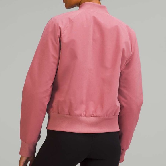 NWT Lululemon Non-Stop Cotton Bomber Jacket, Brier Rose - Picture 3 of 4